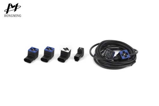 AC DC IP67 Black Automotive Suppression Protection Solenoid Valve Connector